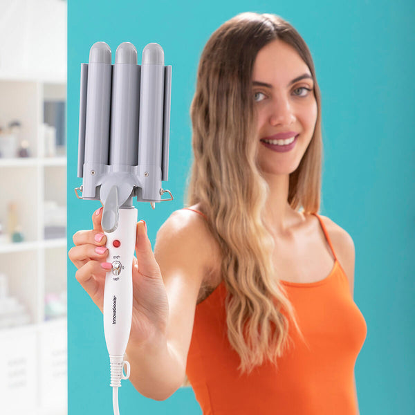 Dreifacher-Keramik-Lockenstab InnovaGoods TRILER Grau (Restauriert A)