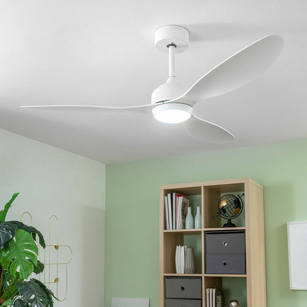 Deckenventilator mit Lampe Flaled InnovaGoods Weiß 36 W 52" Ø132 cm (Restauriert A)