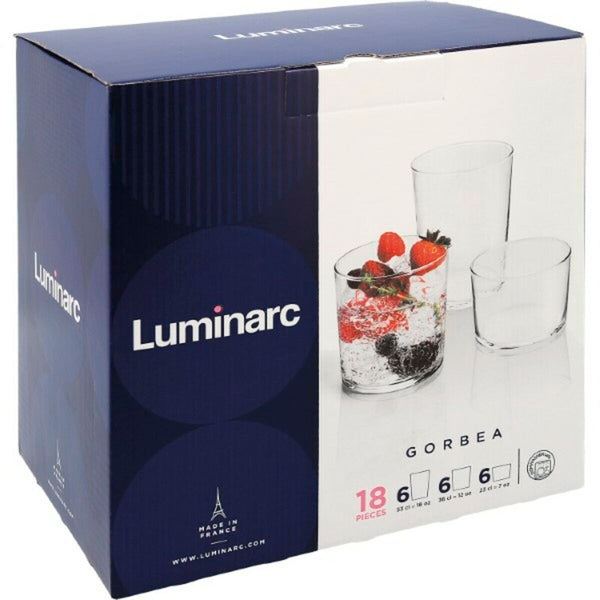 Gläserset Luminarc Gorbea Durchsichtig Glas 6 Stücke (18 pcs)