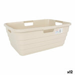 Wäschekorb Tontarelli Maya Beige Kunststoff 54,5 x 37,5 x 22 cm (12 Stück)