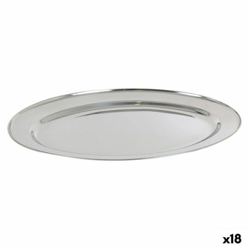 Kochschüssel Quttin Quttin Edelstahl Oval 40,5 x 26,5 cm (18 Stück)