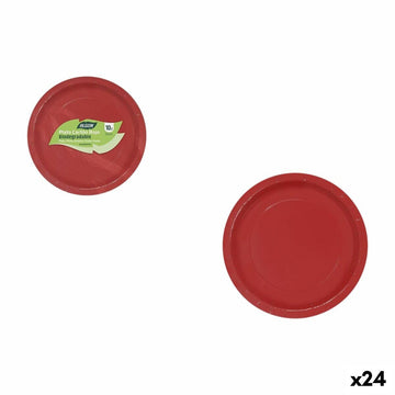 Geschirr-Set Algon Rot 20 cm 10 Stücke (24 Stück)