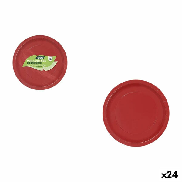 Geschirr-Set Algon Rot 20 cm 10 Stücke (24 Stück)