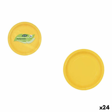 Geschirr-Set Algon Gelb 20 cm 10 Stücke (24 Stück)