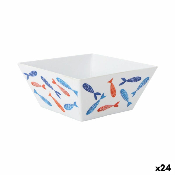 Schüssel für Vorspeisen La Mediterránea Fische 18 x 18 x 8 cm (24 Stück)