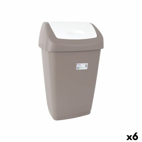 Papierkorb Tontarelli Aurora Grau 55 L (6 Stück)