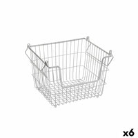Mehrzweckkorb Confortime Grau Metall 32 x 27 x 23 cm (6 Stück)