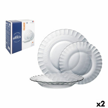 Geschirr Duralex Picardie Durchsichtig 12 Stücke (2 Stück)