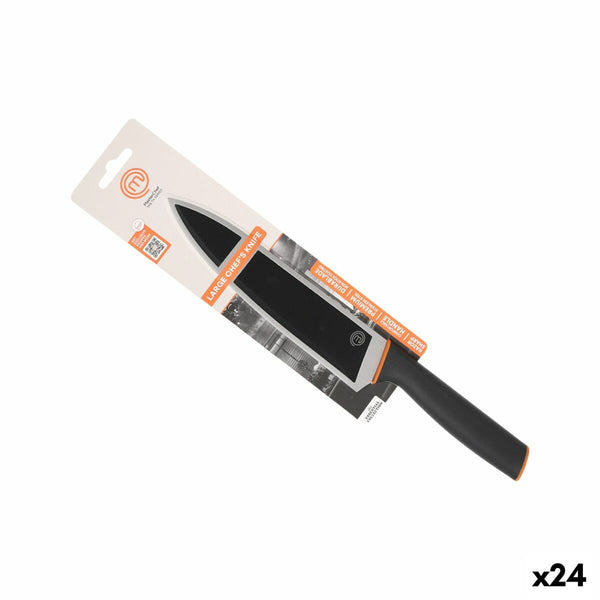 Küchenmesser MasterChef Chef Schwarz Silberfarben 20 cm (24 Stück)