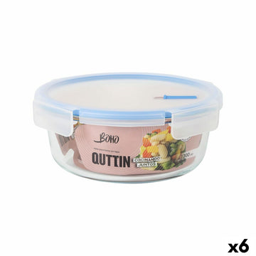 Lunchbox hermetisch Quttin Boho Durchsichtig 1,3 L (6 Stück)