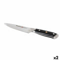 Küchenmesser Quttin DAMASKUS Schwarz Silberfarben 15 cm (2 Stück)