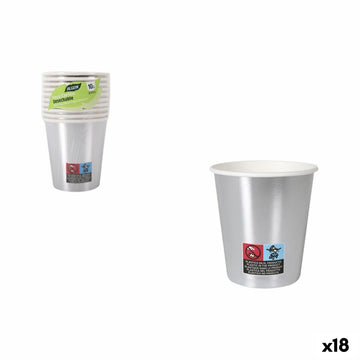 Gläserset Algon Silberfarben 200 ml 10 Stücke (18 Stück)