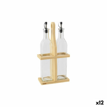Gewürzset Quttin Braun Durchsichtig Glas Bambus 0,5 L 2 Stücke (12 Stück)