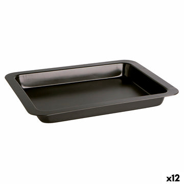 Ofenpfanne Quid Sweet Grey Schwarz Metall 36 x 24 x 4 cm (12 Stück)