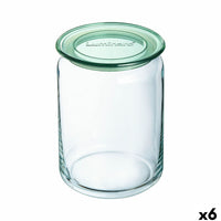 Topf Luminarc Pure Jar grün Glas 1 L (6 Stück)