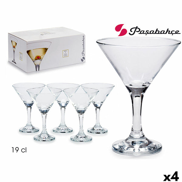 Cocktail-Glas Pasabahce 1002401-44410 Durchsichtig Glas 190 ml 33 x 15 x 22 cm 10,7 x 13,5 cm 6 Stücke
