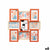 Fotorahmen 411408B Bunt Metall Holz MDF (6 Stück)