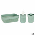 Badezimmer Set Berilo PP-107-3 grün Kunststoff (12 Stück)