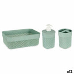 Badezimmer Set Berilo PP-107-3 grün Kunststoff (12 Stück)