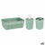 Badezimmer Set Berilo PP-107-3 grün Kunststoff (12 Stück)