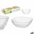 Sæt med skåle Vivalto TP70165BK/BH Durchsichtig Glas 20 x 20 x 8 cm 10,3 x 10,3 x 5,5 cm (4 Stück)