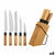 Messerset mit Holzhalterung Kinvara KT171028A 6PCS natürlich Bambus Stahl (4 Stück)