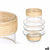 Kerzenschale Gift Decor Durchsichtig natürlich Glas Rattan 18 x 24 x 18 cm (6 Stück)