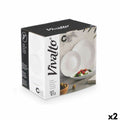 Geschirr-Set Vivalto F-LXP95-75-F-LSP85 F-LXP95-75-F-LSP85 Weiß Opalglas (2 Stück)