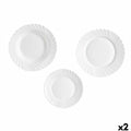 Geschirr-Set Vivalto F-LBP100-80-90 F-LBP100-80-90 Weiß Opalglas (2 Stück)