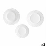 Geschirr-Set Vivalto F-LBP100-80-90 F-LBP100-80-90 Weiß Opalglas (2 Stück)
