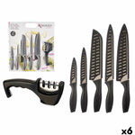 Messerset Kinvara Schwarz Edelstahl Polypropylen Messerschärfer (6 Stück)