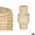 Kerzenschale Gift Decor Durchsichtig natürlich Glas Rattan 15,5 x 31 x 15,5 cm (6 Stück)