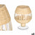 Kerzenschale Gift Decor Durchsichtig natürlich Glas Rattan 18 x 22 x 18 cm (6 Stück)