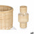 Kerzenschale Gift Decor Durchsichtig natürlich Glas Rattan 18 x 38 x 18 cm (4 Stück)