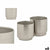 Blumentopfset 40055-S Silberfarben Eisen 18 x 16,5 x 18 cm 16 x 15,5 x 16 cm (6 Stück)