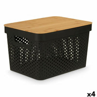 Mehrzweckbox Kinvara Braun Schwarz Bambus Polypropylen (4 Stück)