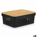 Mehrzweckbox Kinvara Braun Schwarz Bambus Polypropylen (6 Stück)