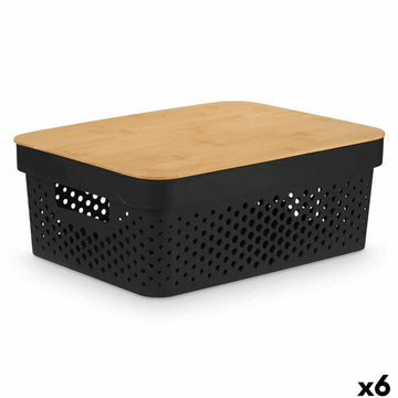 Mehrzweckbox Kinvara Braun Schwarz Bambus Polypropylen (6 Stück)