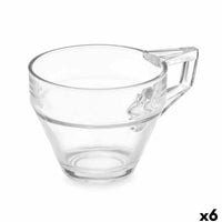 Tasse Kaffee und Tee Vivalto ZLQ02/BHA6 ZLQ02/BHA6 Durchsichtig Glas 199 ml (6 Stück)