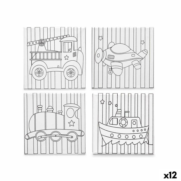 Leinwand Pincello Holz Stoff 12 Stück