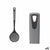 Schaumlöffel Kinvara Schwarz Grau TPR PBT 10 x 35 x 2 cm (12 Stück)