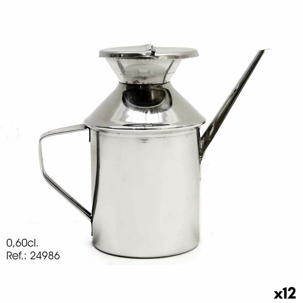 Ölfläschchen Kinvara Silberfarben Edelstahl 500 ml 17 x 14,5 x 8 cm (12 Stück)