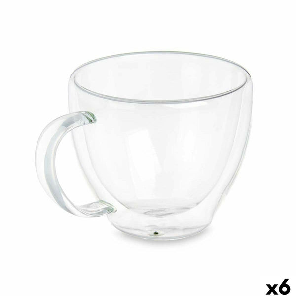 Tasse Kaffee und Tee Vivalto OCT-DG2397 OCT-DG2397 Durchsichtig Borosilikatglas 140 ml (6 Stück)