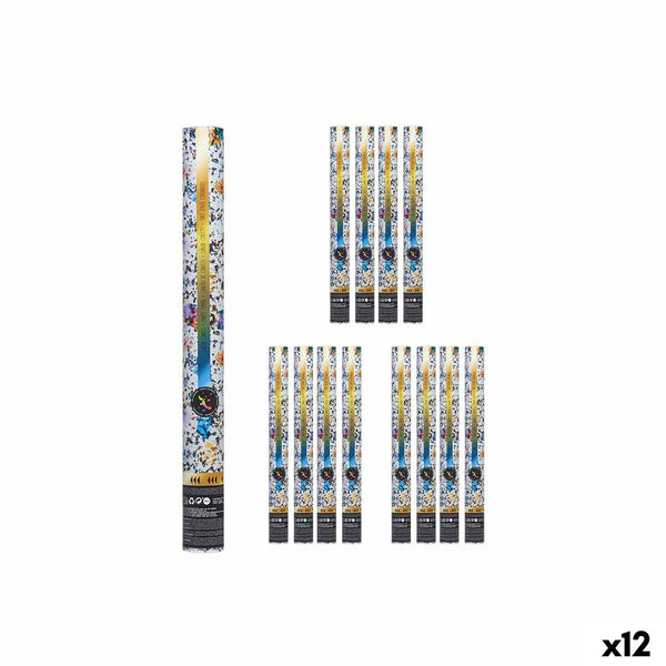 Konfettikanone XZY99A-50 Bunt Papier Pappe Kunststoff 5 x 49 x 5 cm (12 Stück)