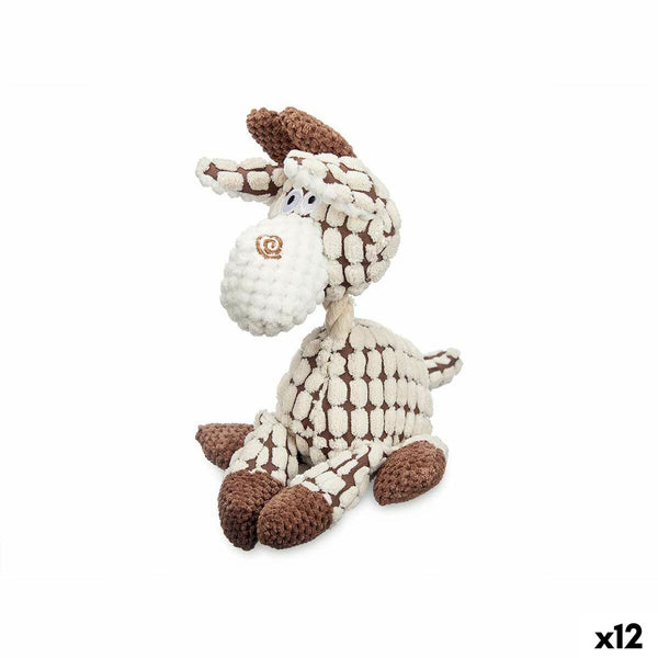 Kuscheltier für Hunde Mascow 239 Weiß Braun 13 x 27 x 17 cm (12 Stück)