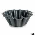 Gebäckbackform Kinvara Hellgrau Dunkelgrau Silikon 1,5 L 24,5 x 10 x 24,5 cm (6 Stück)