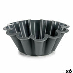 Gebäckbackform Kinvara HH477 Hellgrau Dunkelgrau Silikon 1,5 L 24,5 x 10 x 24,5 cm (6 Stück)