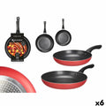 Pfannen-Set Kinvara Schwarz Rot Aluminium Bakelit 22,5 X 4,3 cm 26 x 4,7 cm 26,5 x 44 x 8,5 cm (6 Stück)