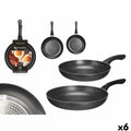 Pfannen-Set Kinvara Schwarz Aluminium Bakelit 22,5 X 4,3 cm 26,4 x 4,7 cm 26,5 x 44 x 8,5 cm (6 Stück)