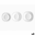 Geschirr-Set Vivalto F-LFP95-85-90 F-LFP95-85-90 Weiß Opalglas (2 Stück)